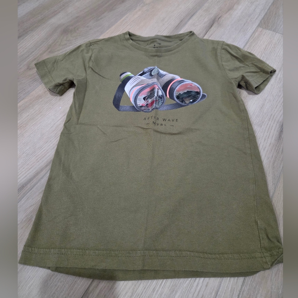 Mayoral Olive Green Kids T-Shirt with Binocular Graphic